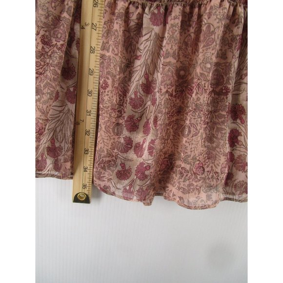 Drew Dress XS A-Line Pullover Cut Out Tiered Ruffled Floral Boho - Picture 3 of 9